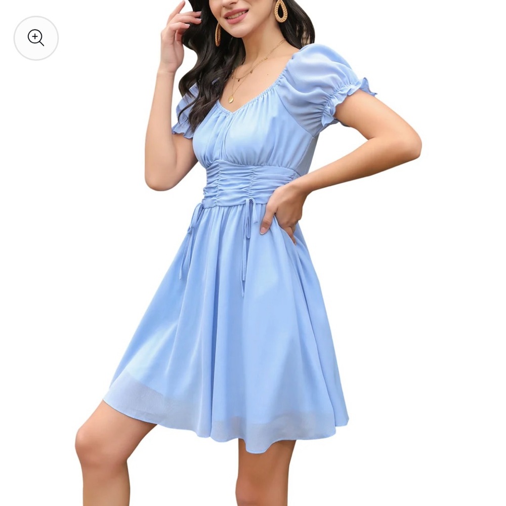 Exlura Chic Light Blue Mini Dress